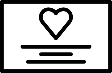 Kalp. Web simgesi basit tasarım