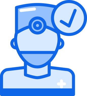 Doktor ikonu. Basit resimleme