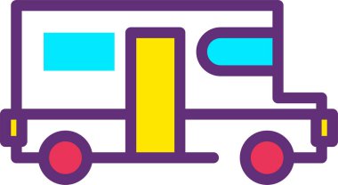 Ambulans. Web simgesi basit illüstrasyon