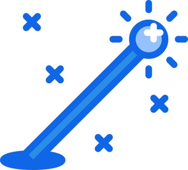 wand web simgesi, vektör illüstrasyonu