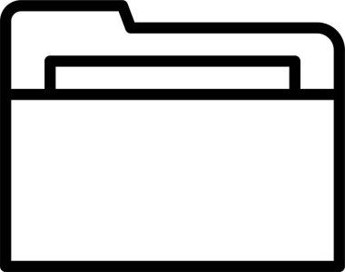 Beyaz arkaplanda izole edilmiş dizin simgesi ve vektör illüstrasyonu   