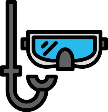 Dalış. Web simgesi basit illüstrasyon