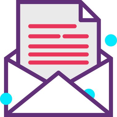 Mektup. Web simgesi basit illüstrasyon