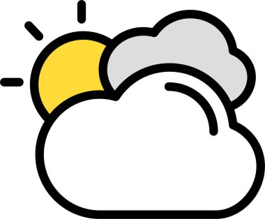 Güneş. Web simgesi basit illüstrasyon