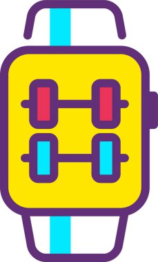 smartwatch simgesi, vektör illüstrasyonu