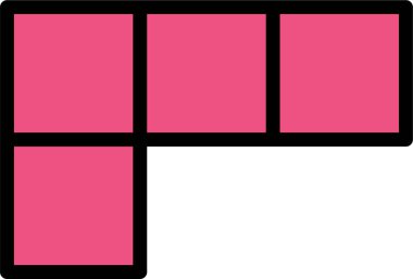 Yapboz web simgesi, beyaz arkaplanda izole edilmiş basit vektör illüstrasyonu