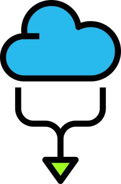 bulut web simgesi, basit vektör illüstrasyonu 