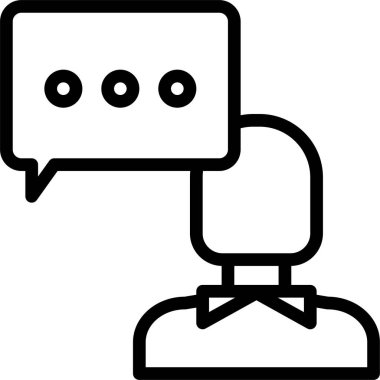 Sohbet web simgesi, basit vektör illüstrasyonu 