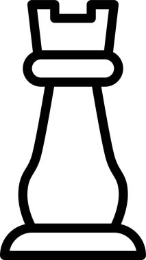 Satranç web simgesi, basit vektör illüstrasyonu