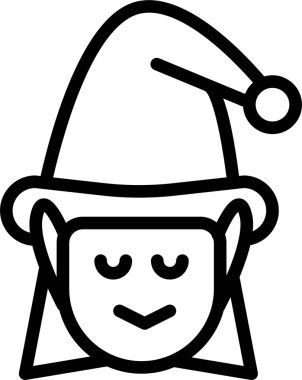 Noel Baba 'yı. Basit resimleme