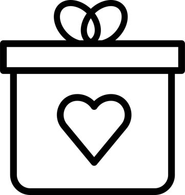 Hediye. Web simgesi basit illüstrasyon