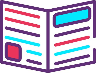 Gazete. Web simgesi basit illüstrasyon