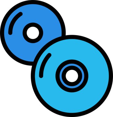 CD mi? Web simgesi basit illüstrasyon