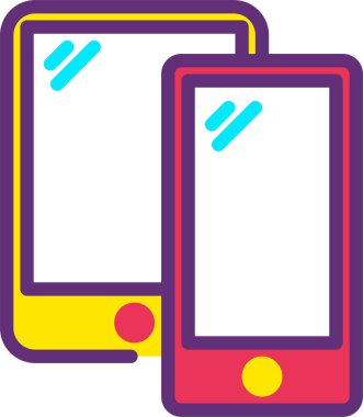 Cep telefonu. Basit resimleme