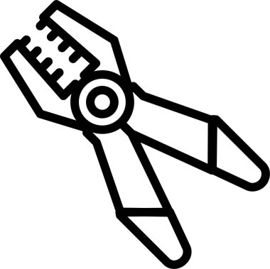 Kerpeten web simgesi, beyaz arkaplanda izole edilmiş basit vektör illüstrasyonu