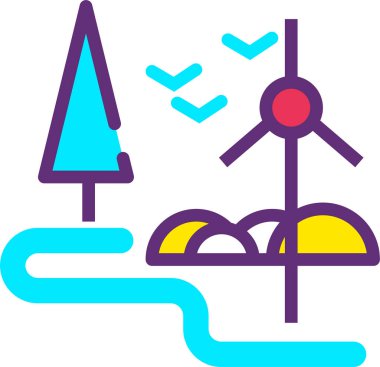 Ağaç. Web simgesi basit illüstrasyon