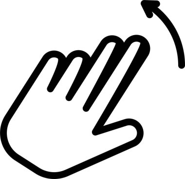 El hareketi simgesi, vektör illüstrasyonu