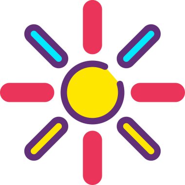 parlaklık web simgesi, basit vektör illüstrasyonu    