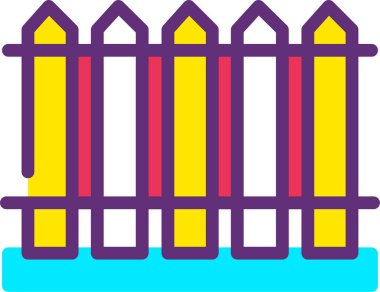 Çit. Web simgesi basit illüstrasyon