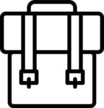 sırt çantası web simgesi basit illüstrasyon