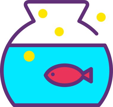 balık simgesi, vektör illüstrasyonu