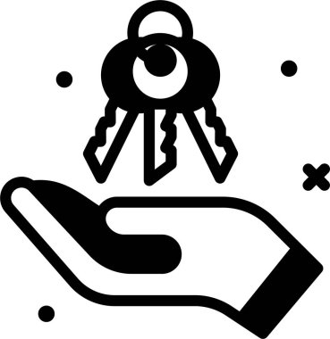 Anahtar. Web simgesi vektör illüstrasyonu