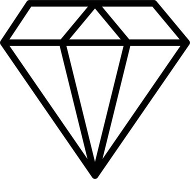 Elmas. Web simgesi basit illüstrasyon