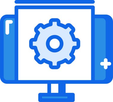 Ayarlar. Web simgesi basit illüstrasyon