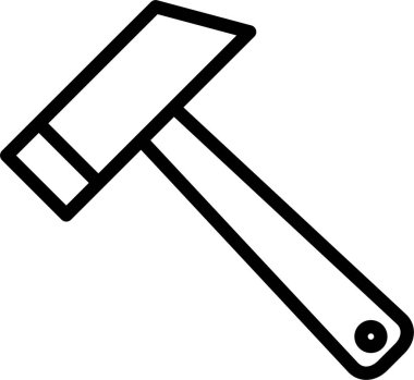 Çekiç. Web simgesi basit illüstrasyon