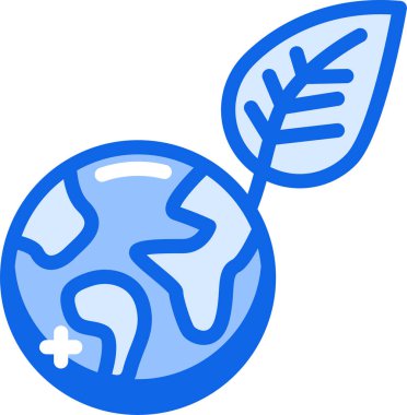 DNA molekül ikonu. Web için mavi vektör simgelerinin özet çizimi