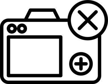 kamera web simgesi, basit vektör illüstrasyonu 