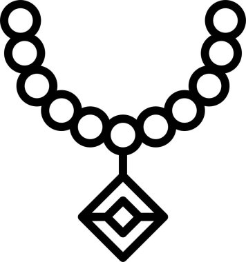 Kolye. Web simgesi basit illüstrasyon