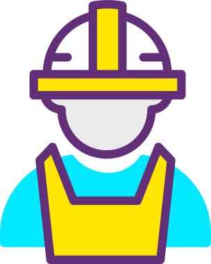 işçi vektör simgesi modern basit tasarım 