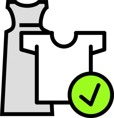 giysi web simgesi, basit vektör illüstrasyonu