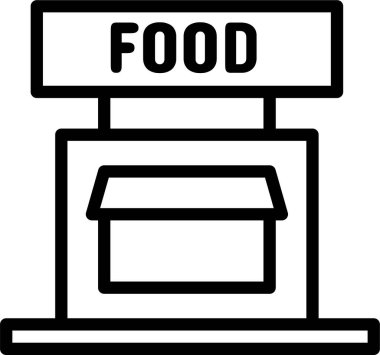 Dükkan. Web simgesi basit illüstrasyon