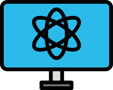atom. Web simgesi basit tasarım
