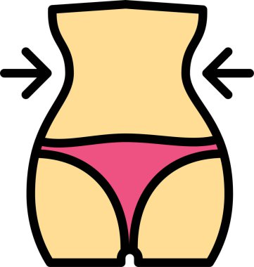 bikini. Web simgesi basit illüstrasyon