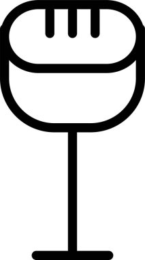 Mikrofon. Web simgesi basit illüstrasyon