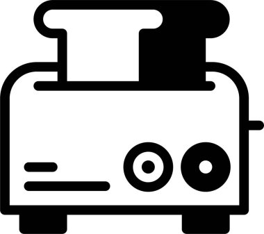 Tost makinesi. Web simgesi basit illüstrasyon