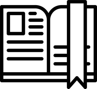 Kitap. Web simgesi basit illüstrasyon