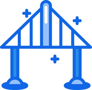 Köprü web simgesi, basit vektör illüstrasyonu 