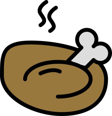 Tavuk. Web simgesi basit illüstrasyon