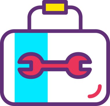 Alet çantası. Web simgesi basit illüstrasyon