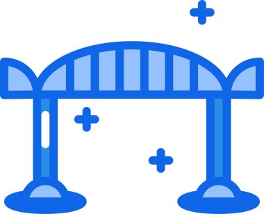 Köprü web simgesi, basit vektör illüstrasyonu 