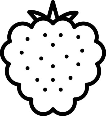 Çilekli. Web simgesi basit illüstrasyon