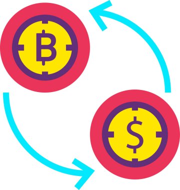 Bitcoin değişimi. Basit resimleme