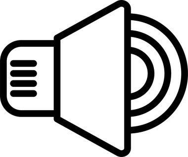 Konuşmacı. Web simgesi basit illüstrasyon