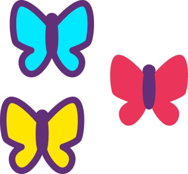 Kelebek ikonu. vektör illüstrasyonu