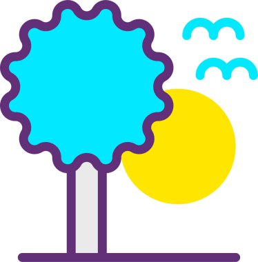 Bir ağacın vektör illüstrasyonu