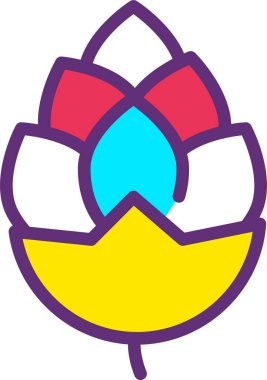 mor çiçek. Web simgesi